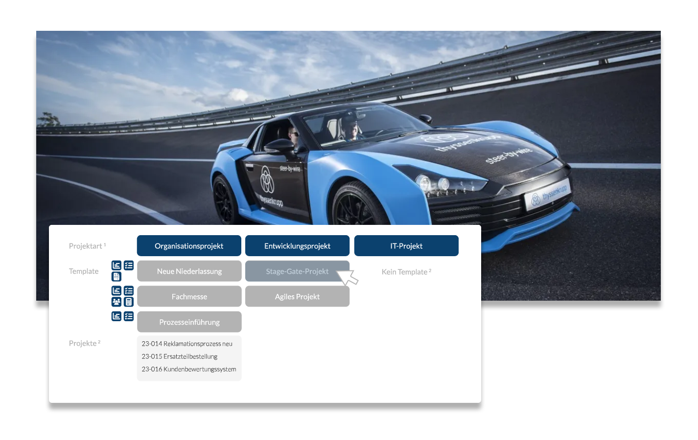 Prozesse für Automotive Projekte im Template abbilden