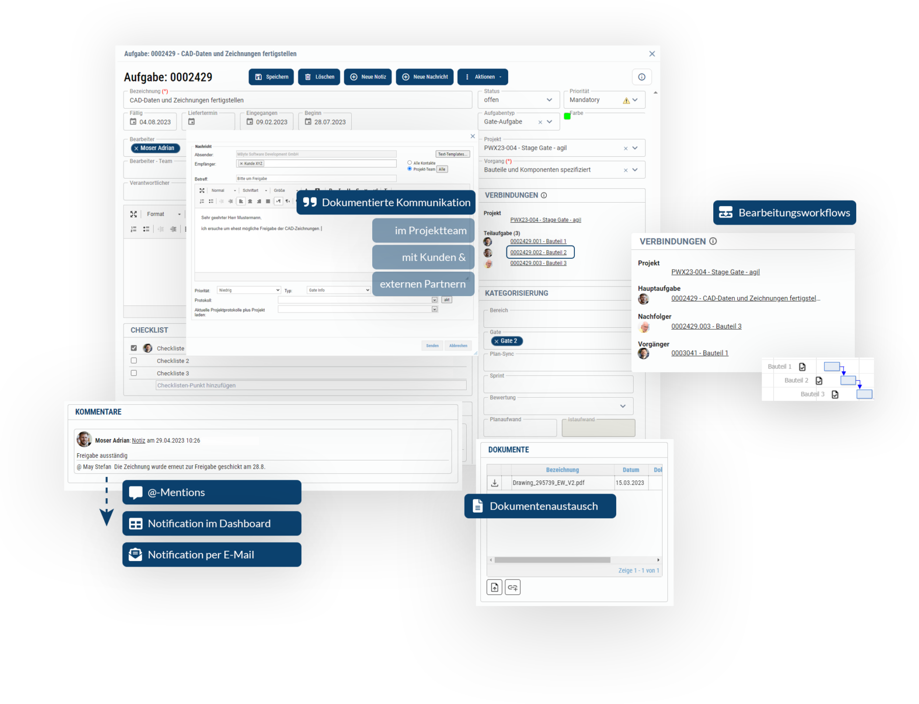Zusammenarbeit mit Aufgaben organisieren