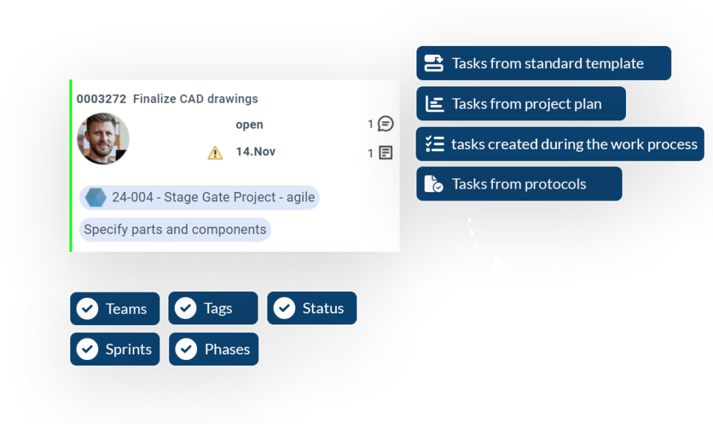 Task Management and Tasks as Core Element in Project Management