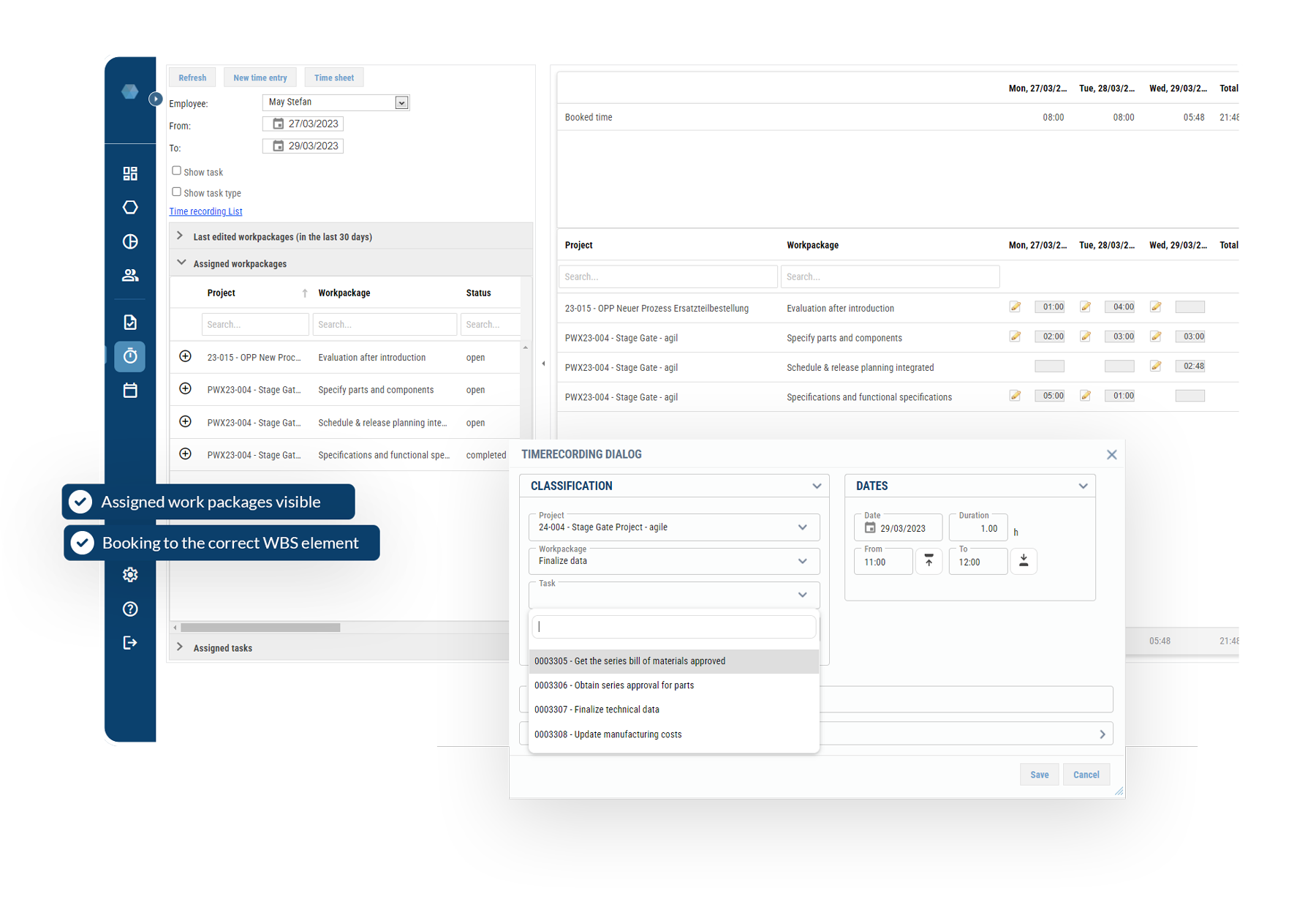 time recording project management software